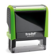 Tampon Trodat 4913 personnalisable - utilisation bureau - format 58X22 mm - vert