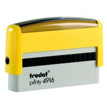 Tampon Trodat 4916 personnalisable - utilisation bureau - format 70x10 mm - jaune