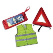 Kit de sécurité pour véhicule - triangle, gilet et housse de rangement