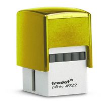 Tampon Trodat 4922 personnalisable - utilisation bureau - format 20x20 mm - jaune