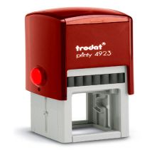 Tampon Trodat 4923 personnalisable - utilisation bureau - format 30x30 mm - rouge