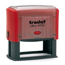 Tampon Trodat 4926 personnalisable - utilisation bureau - format 75X38 mm - rouge