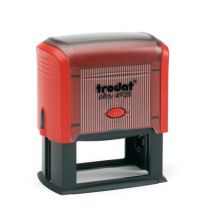 Tampon Trodat 4928 personnalisable - utilisation bureau - format 60X33 mm - rouge