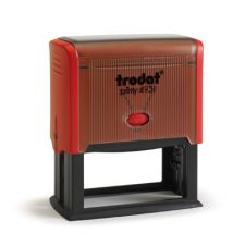 Tampon Trodat 4931 personnalisable - utilisation bureau - format 70X30 mm - rouge