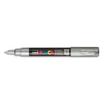 Marqueur peinture à l'eau Posca PC-1MC - pointe conique polyester extra-fine 1 mm - argent