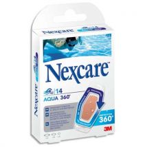 Boîte de 14 pansements Nexcare en polyuréthane Aqua - 3 tailles