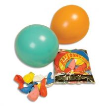 Sachet de 100 ballons baudruche gonflables grand modèle - coloris assortis