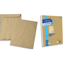 Pochettes 229x324 GPV - kraft brun - auto-adhésives - 90g - paquet de 10