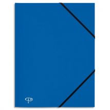 Chemise 3 rabats et élastique 1er prix - polypropylène 4/10e - 24 x 32 cm - bleu marine