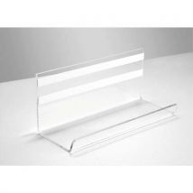 Porte-marqueurs transparent - fixation avec bande adhésive acrylique 3 mm - 17 x 7,5 x 7 cm