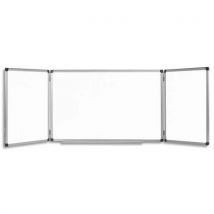 Tableau blanc triptyque magnétique - laqué - 90 x 240 cm ouvert