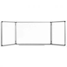 Tableau blanc triptyque magnétique - laqué - 100 x 300 cm ouvert
