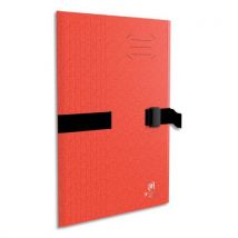 Chemise à sangle Clip'n Go - carte forte 5/10e - format 24 x 32 cm - rouge