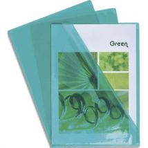 Boîte de 100 pochettes coin Claircell - en PVC 14/100 ème - coloris vert