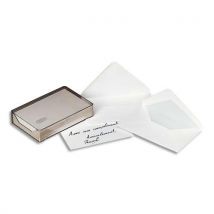 Boîte cristal de 100 enveloppes gomme Gpv - format 90x140 mm