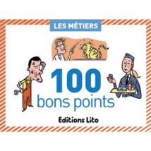 Boîte de 100 bons points thèmes les métiers avec texte pédagogique format 6,2x8,2cm