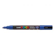 Marqueur peinture à l'eau Posca PC-3M - pointe conique polyester fine 1,5 mm - bleu foncé