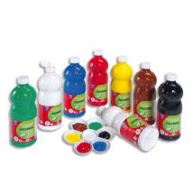 Gouache liquide - Assortiment de 8 flacons de 1 litre - Color & Co - assortiment