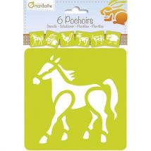 Sachet de 6 pochoirs Maildor animaux de la ferme
