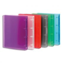 Classeur 4 anneaux 20 mm Viquel Propyglass - polypropylène 5/10e - dos 3,5 cm - coloris assortis - Lot de 25