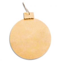 Lot de 10 médaillons forme boule en bois à décorer diamètre 10 cm