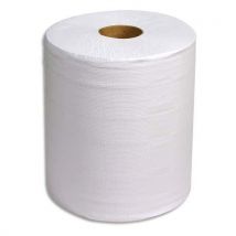 Lot de 2 bobines d'essuyage blanches - 800 formats prédécoupés - 240 mètres - dim 26 x 30 cm