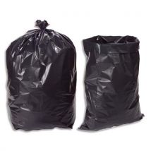 Sac poubelle noir pour gravats et déchets lourds - 100L - 140 microns - boite de 100 sacs