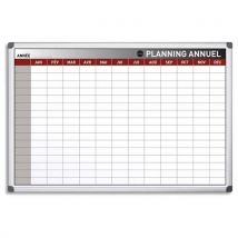 Planning Bi-Office annuel perpétuel magnétique - 90 x 60 cm