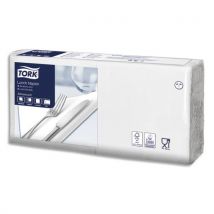 Serviettes de table Tork LunchNap blanches - 2 plis - 33 x 33 cm - paquet de 200