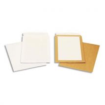 Pochettes blanches auto-adhésives dos cartonné - 250 x 353 mm - 120g - boîte de 100