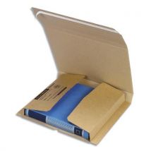 Etui d'expédition en carton brun - fermeture adhésive - 31 x 1 x 22 cm