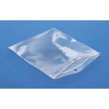 Sachets plastiques à fermeture zip transparents 60 microns - H18 cm ouverture 15 cm - lot de 1000