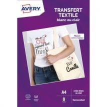 Feuilles de transferts Avery pour T-shirt noir ou foncé - boîte de 4 feuilles