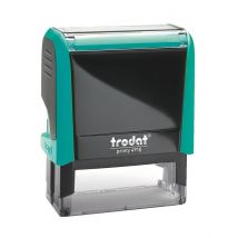 Tampon Trodat 4910 personnalisable - utilisation bureau - format 26x9 mm - turquoise