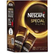 Café instantané Nescafé spécial filtre - boîte de 25 stics de 2 g