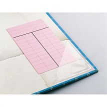 Fiches bibliothèques - Rouleau de 500 coins adhésifs porte fiche 80x80 mm