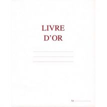 Livre d'Or - format 22 x 17 cm - 148 pages - couverture aspect cuir coloris blanc