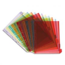 Intercalaires Elba à onglets personnalisables - PVC 17/100e - A4 - jeu de 12