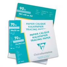 Feuilles de papier calque Clairefontaine 97883 - 95g - papier calque - A4 - pochette de 10