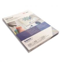 Plats de couvertures Fellowes - A4 - PVC - 200 microns - boîte de 100 - transparent