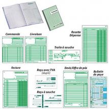Carnet de commandes Manifold, 50 feuilles autocopiantes, sans carbone, paysage, 297 x 210 mm (bloc 50 feuilles) - Lot de 5