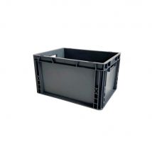 Bac de rangement norme Europe, gerbable 20 litres - polypropylène gris anthracite