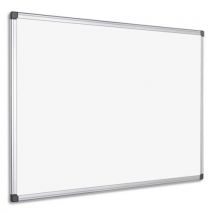 Tableau blanc laqué magnétique Pergamy - cadre aluminium - 150 x 100 cm