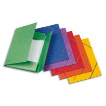 Chemise 3 rabats et élastiques 1er prix - carte lustrée 5/10e - coloris assortis - lot de 10