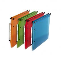 Dossiers suspendus pour armoire Elba - polypropylène - dos V - couleurs assorties - paquet de 10