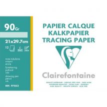 Feuilles de papier calque Clairefontaine 97853 - 95g - papier calque - A4 - pochette de 12