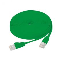 Cordon RJ45 plat CAT 6 U/FTP SNG vert - 20 m