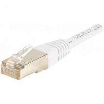 Cordon RJ45 catégorie 6 S/FTP blanc - 0,3 m