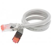 Cordon RJ45 catégorie 6A U/FTP ultra flexible gris - 0,25 m