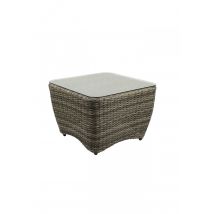 Bijzettafel Casablanca - Wicker - Glas - Zand - Qopps -